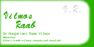 vilmos raab business card